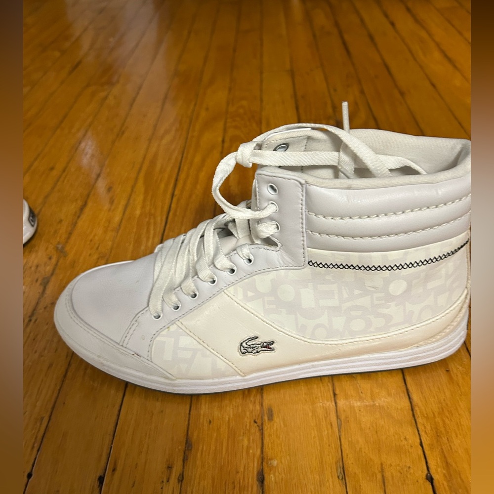Lacoste White Women’s High-Top Sneakers - Picture 3 of 7